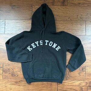 Vintage Russell Athletic Keystone Club Hoodie Black Medium Made in USA